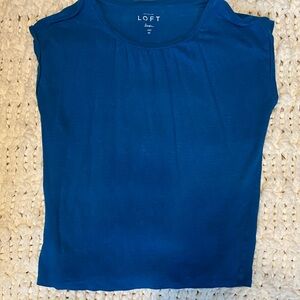LOFT Vibrant Blue Short Sleeve Tee